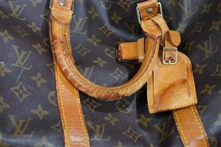 Vintage Louis Vuitton Keepall 45 Monogram Canvas Travel Bag Luggage Tag France
